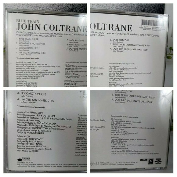 Vintage John Coltrane Blue Train CD 1997 90's Music - Picture 6 of 15